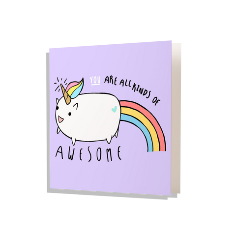 Awesome Unicorn Greeting Card