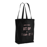 Sit Up & Fake It Canvas Tote