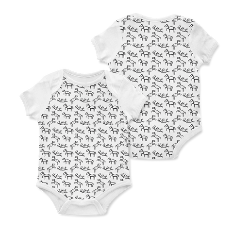 Hand Drawn Horsey Baby Onesie