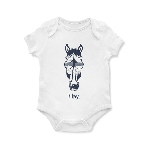 Horse "Hay" Baby Onesie