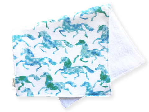 Boho Horses Baby Burp Cloth