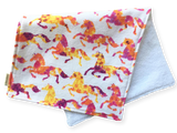 Boho Horses Baby Burp Cloth