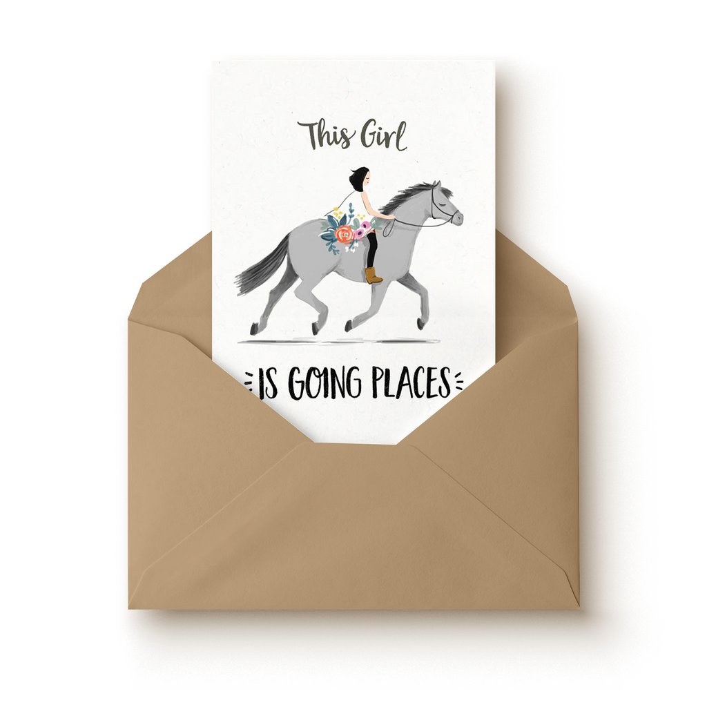 Going Places Horse Greeting Card