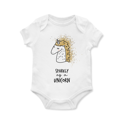 Sparkly As A Unicorn Baby Onesie