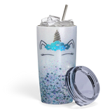 Glitter Enamel Unicorn Stainless Tumbler