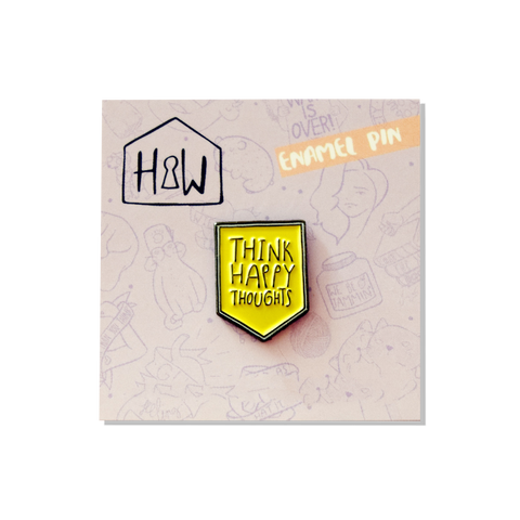 Think Happy Thoughts Good Luck Pin