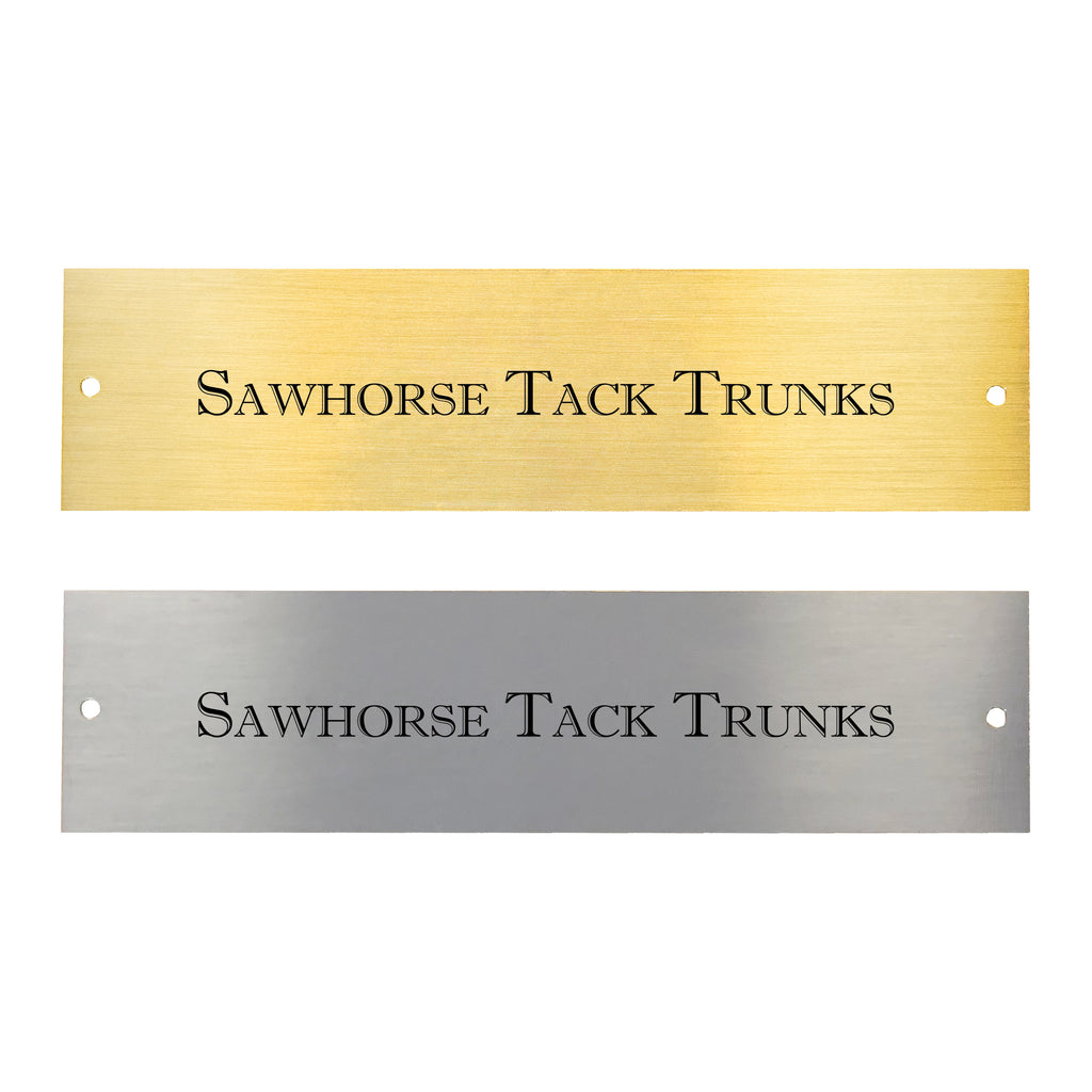 Sawhorse Tack Trunks - Engraved Trunk Nameplate – Sawhorse Tack Trunks LLC